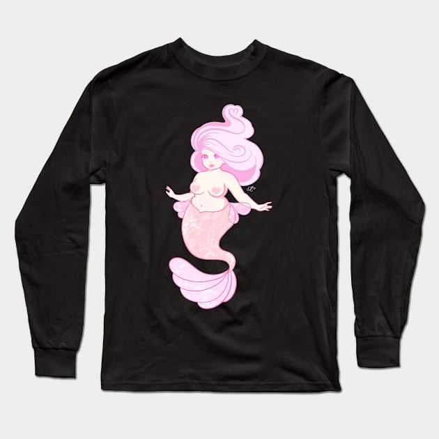 Cherry Blossom Mermaid Long Sleeve T-Shirt by Toni Tees